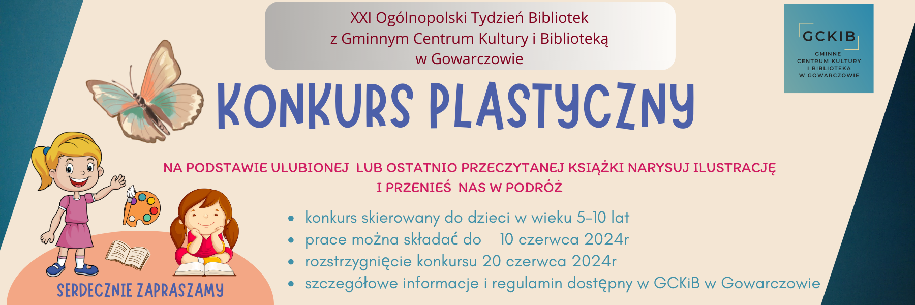 Konkurs plastyczny dla czytelników gowarczowskiej biblioteki TKN24