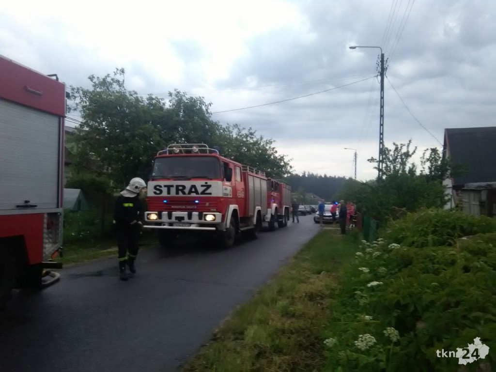 Pożar domu w Janowie w gminie Stąporków [zdjęcia]