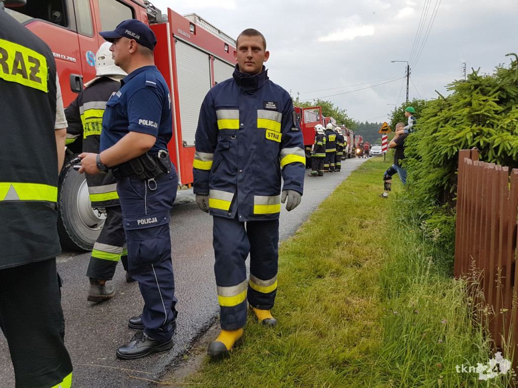 Pożar domu w Janowie w gminie Stąporków [zdjęcia]