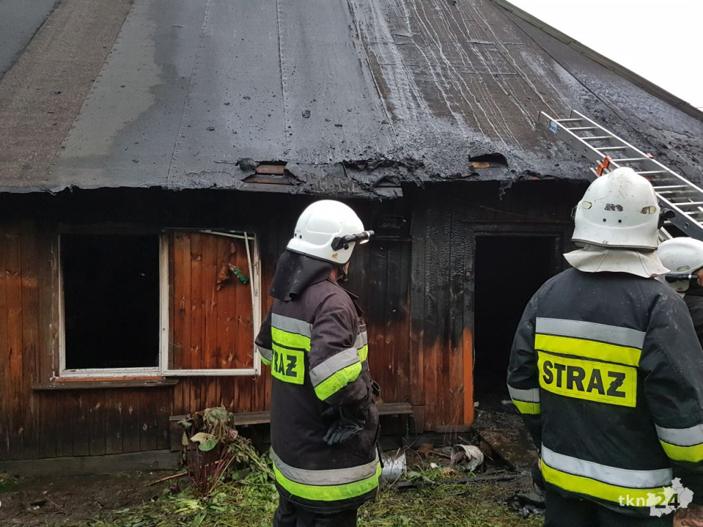 Pożar domu w Janowie w gminie Stąporków [zdjęcia]