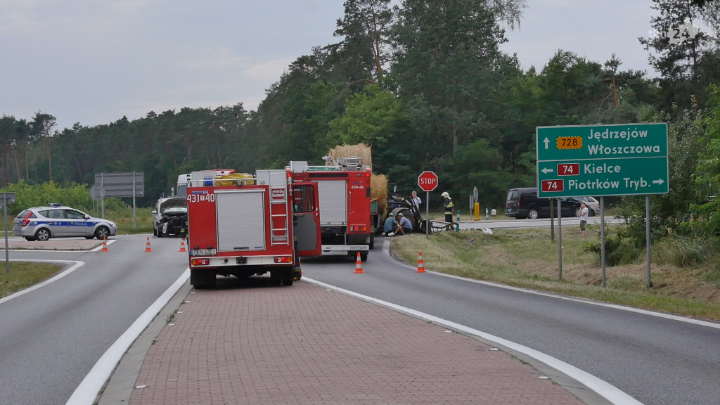 Wypadek z udziałem Porsche na krzyżówkach radoszyckich! Jedna osoba ranna [wideo, zdjęcia]