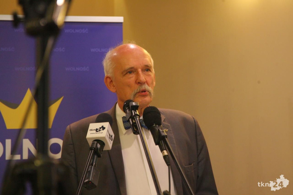Korwin-Mikke dał wykład w Końskich. Słuchało go wiele osób [wideo, zdjęcia]