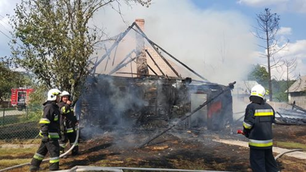 Pożar domów w Szóstakach [zdjęcia]