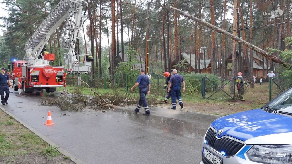 Ewakuowano obóz harcerski. Trudna sytuacja pogodowa nad Konecczyzną [zdjęcia]