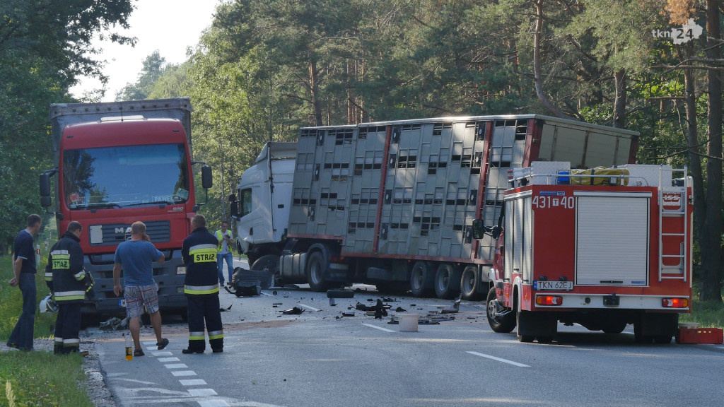 Śmierć kierowcy po wypadku na DK 74. Droga zablokowana