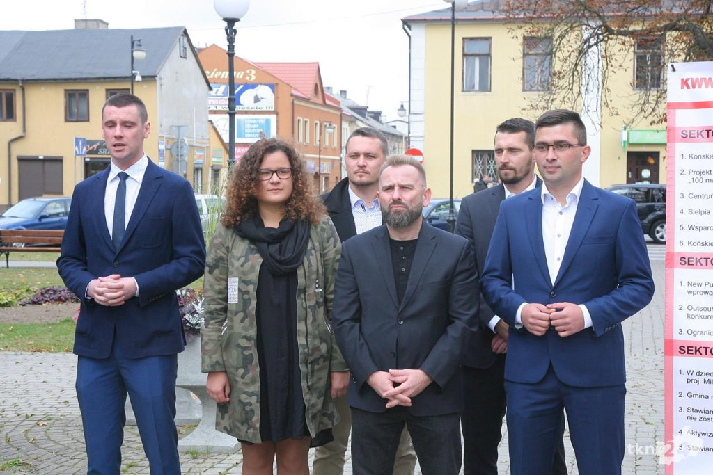 Piotr Liroy-Marzec w Końskich popierał lokalnych kandydatów [wideo, zdjęcia]