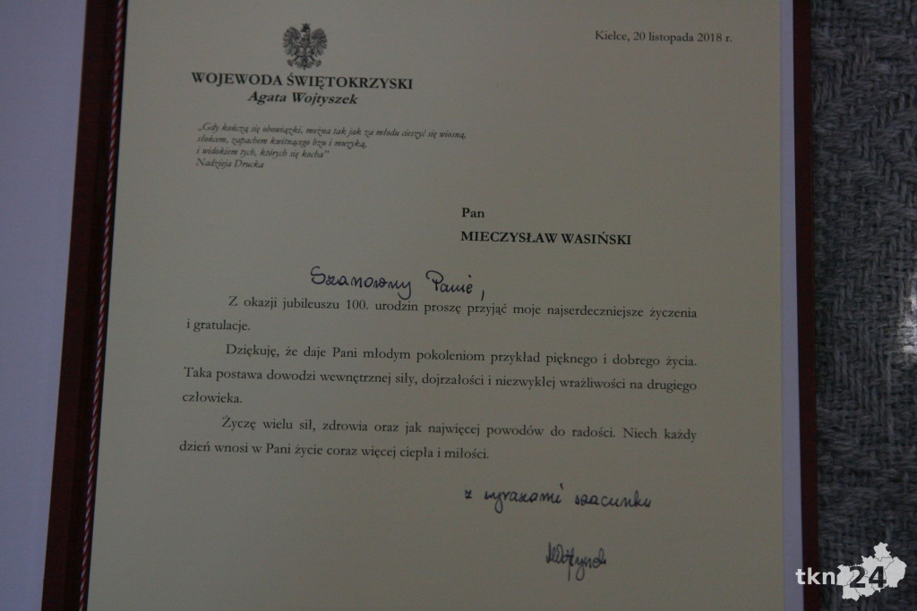 Mieczysław Wasiński z Adamka świętował setne urodziny! [wideo, zdjęcia]