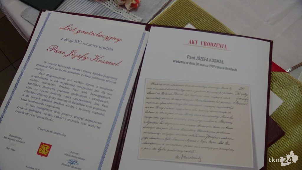 Setne urodziny Józefy Patynowskiej z Brodów w gminie Końskie [wideo, zdjęcia]