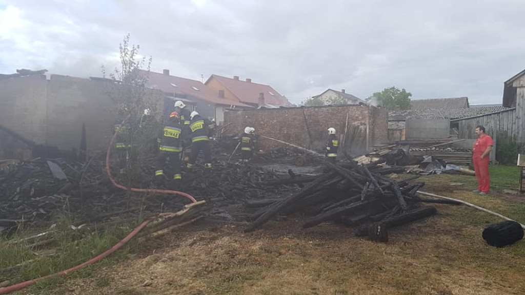 Duży pożar w Woli Szkuckiej! [zdjęcia]