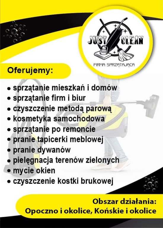 Just Clean. Profesjonalne usługi sprzątające w naszym regionie!