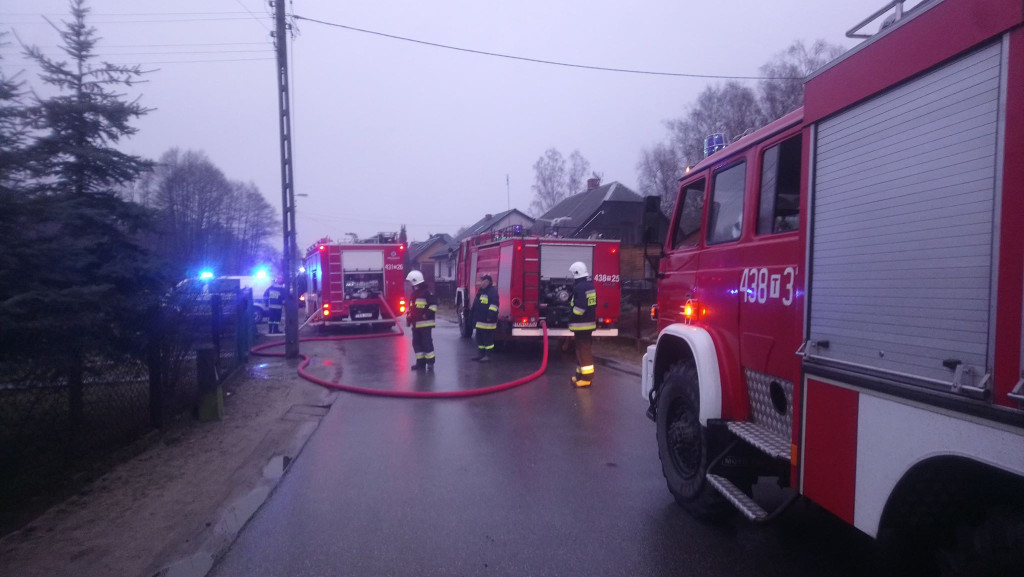 Końskie: Pożar domu przy Odludnej [zdjęcia]