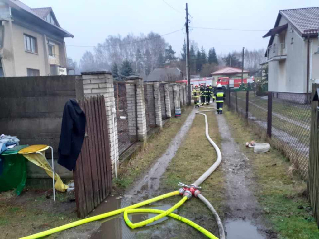 Końskie: Pożar domu przy Odludnej [zdjęcia]