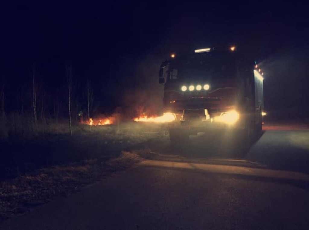 Strażacy od początku weekendu interweniowali do kilkunastu pożarów traw [zdjęcia]