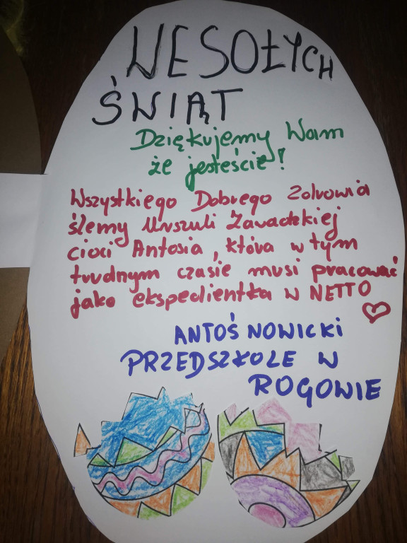 Przedszkolaki dla walczących z wirusem. Zobaczcie piękne wielkanocne prace! [wideo, zdjęcia]