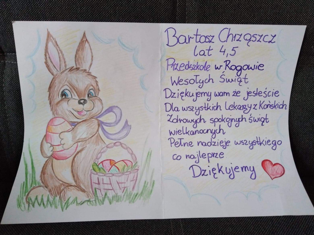 Przedszkolaki dla walczących z wirusem. Zobaczcie piękne wielkanocne prace! [wideo, zdjęcia]