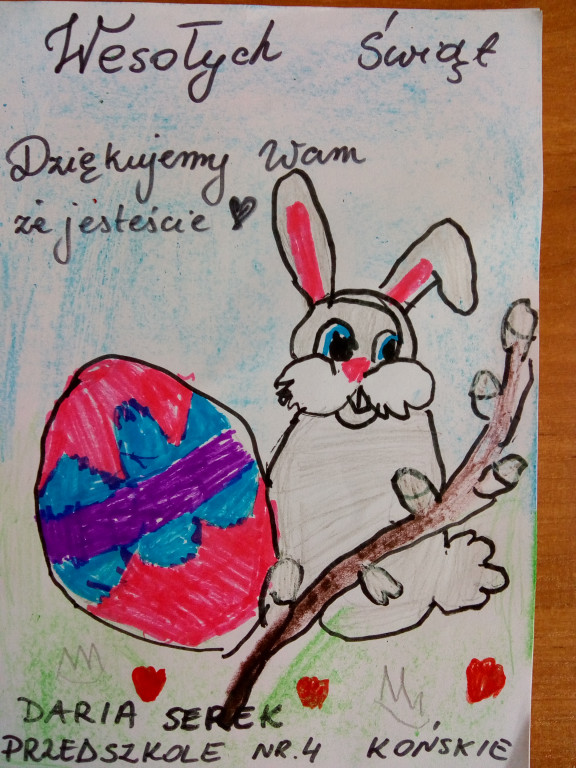 Przedszkolaki dla walczących z wirusem. Zobaczcie piękne wielkanocne prace! [wideo, zdjęcia]