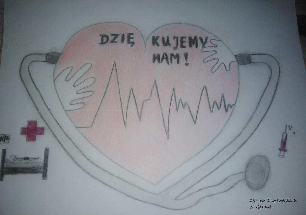 Uczniowie poprzez plakaty podziękowali medykom [fotogaleria]