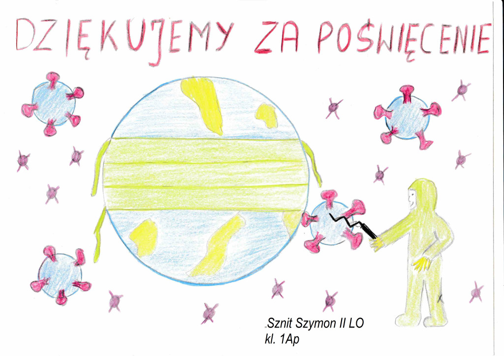 Uczniowie poprzez plakaty podziękowali medykom [fotogaleria]