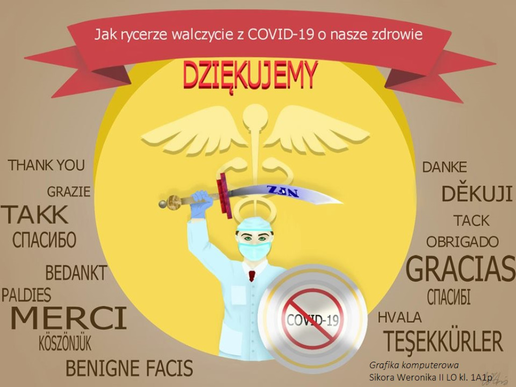 Uczniowie poprzez plakaty podziękowali medykom [fotogaleria]