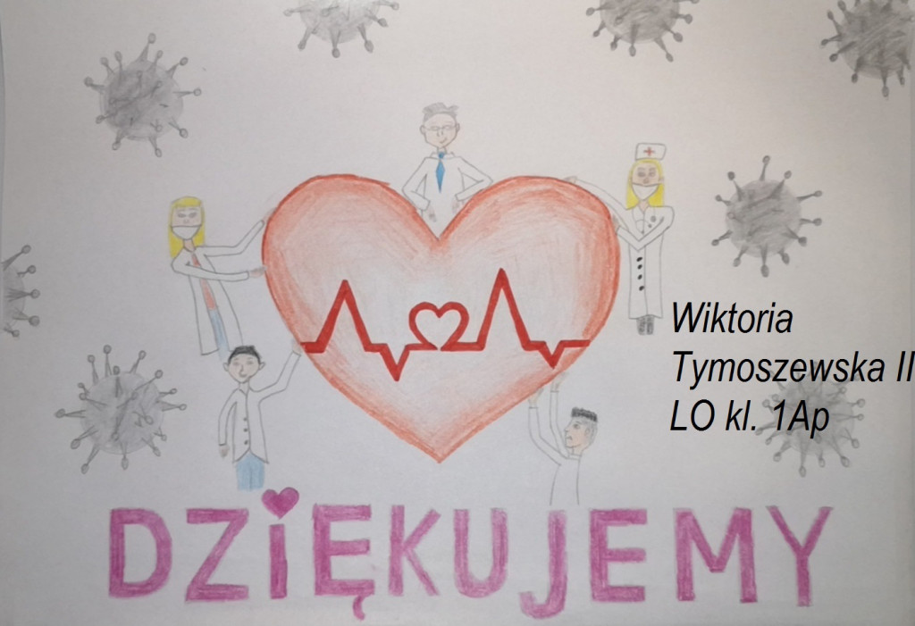 Uczniowie poprzez plakaty podziękowali medykom [fotogaleria]