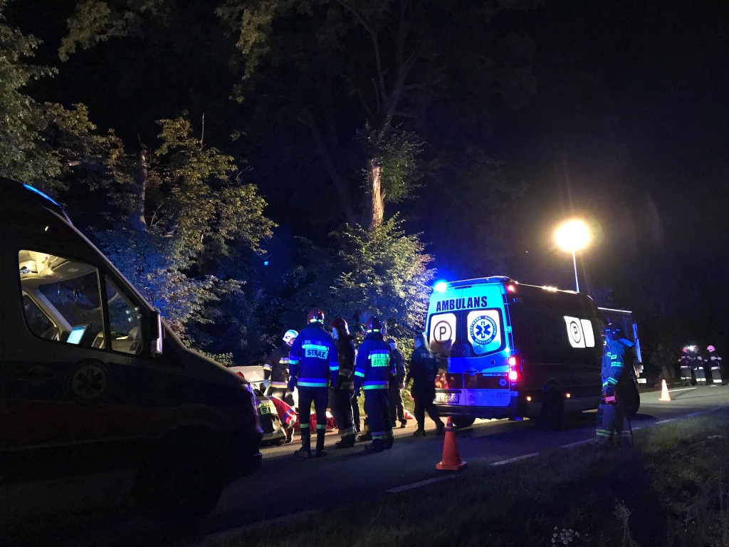 Poważny wypadek w Skórnicach. Są ciężko ranni [zdjęcia]