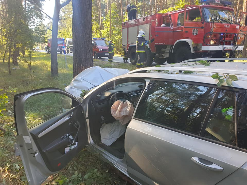 Groźny wypadek w gminie Smyków. Jest ranny [zdjęcia]