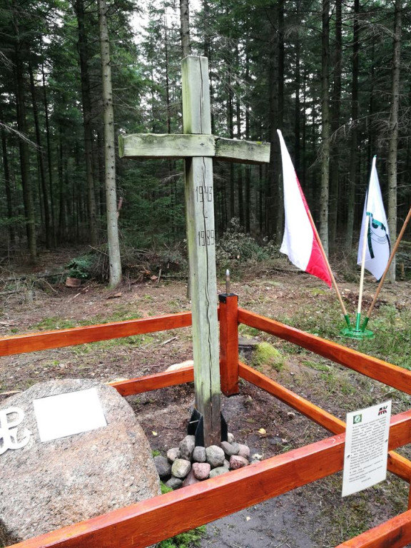 Osadzili krzyż w Uroczysku Cecylia by uczcić walczących o Polskę [zdjęcia]