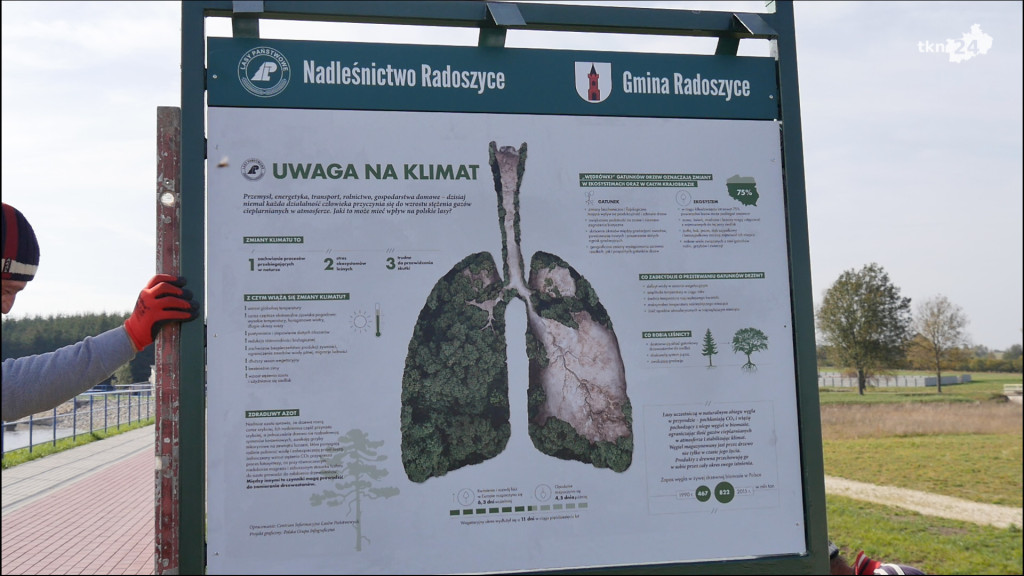 Tablice z infografikami umieszczono nad zalewem Antoniów [wideo, zdjęcia]