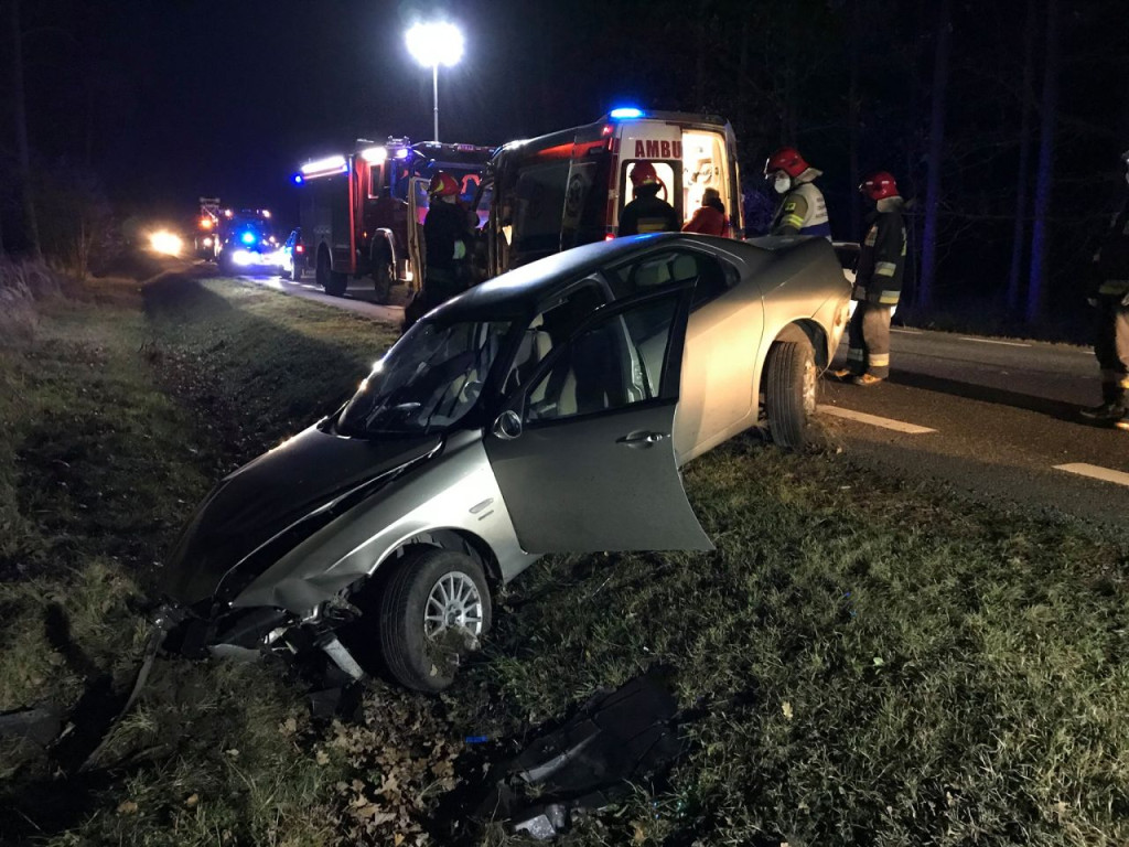 Wypadek w okolicach Wiosny. Jedna osoba ranna