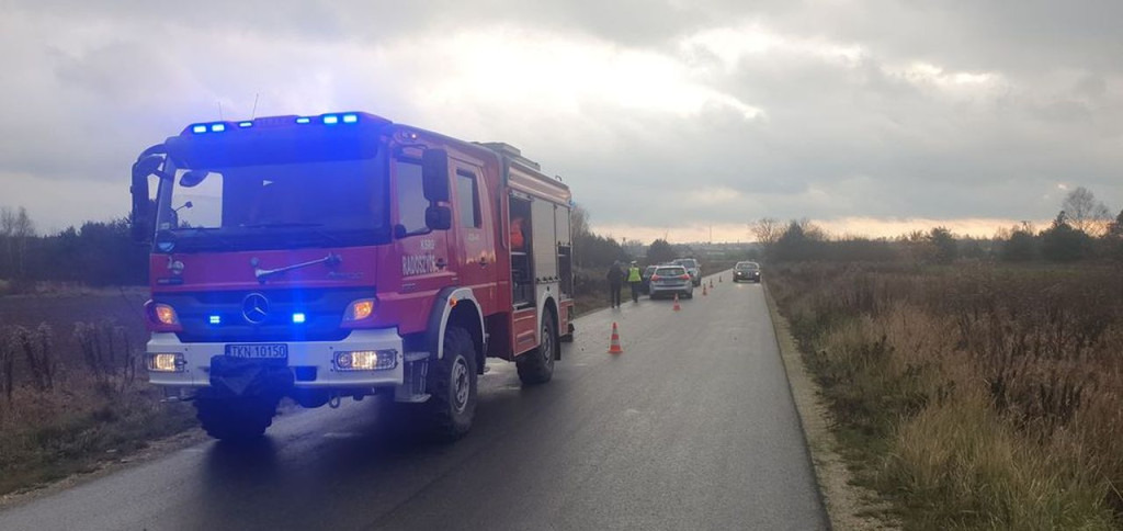 Stado jeleni na drodze. Opel w rowie! Roczne dziecko trafiło do szpitala