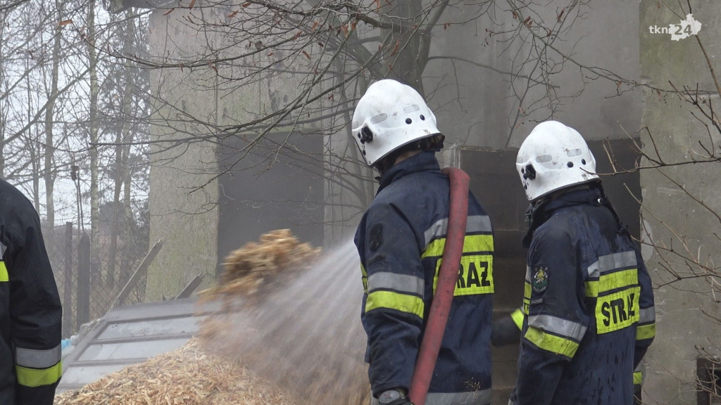 Pożar stolarni w Dziebałtowie. Prawdopodobnie doszło do podpalenia [wideo, zdjęcia]