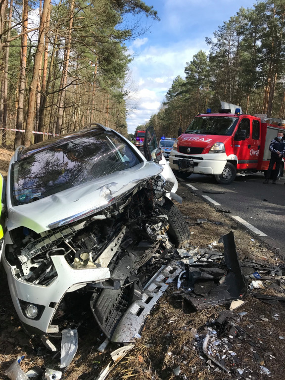 Śmiertelny wypadek na DK 42 między Kazanowem a Dębą [wideo, zdjęcia]
