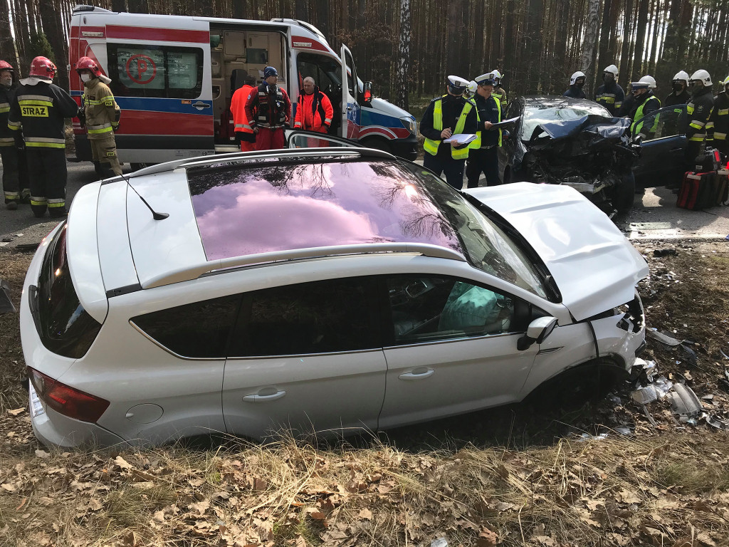 Śmiertelny wypadek na DK 42 między Kazanowem a Dębą [wideo, zdjęcia]