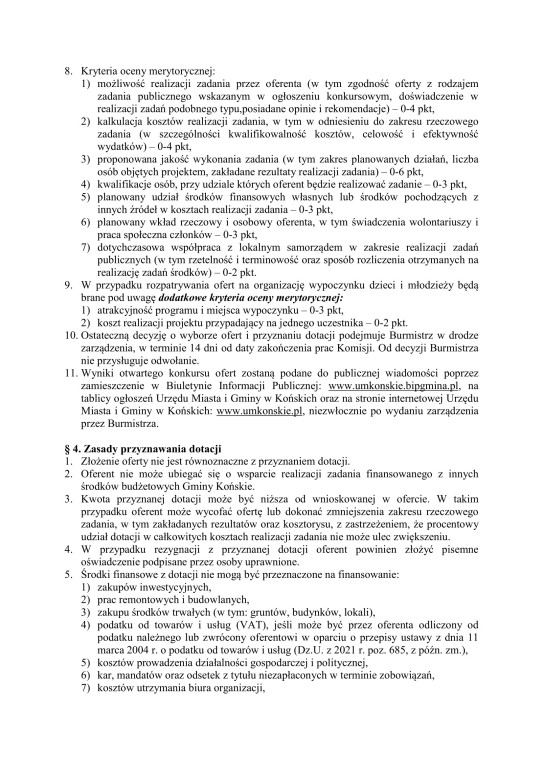 Gmina Końskie: Można składać oferty na zadania publiczne