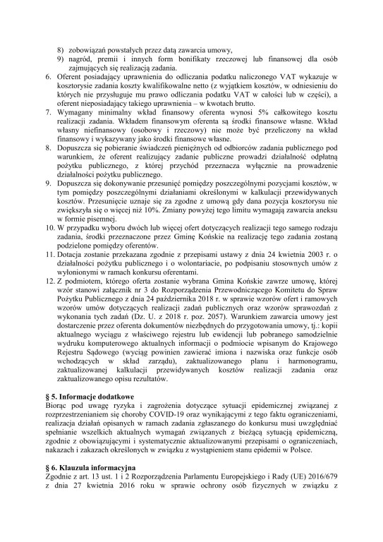 Gmina Końskie: Można składać oferty na zadania publiczne