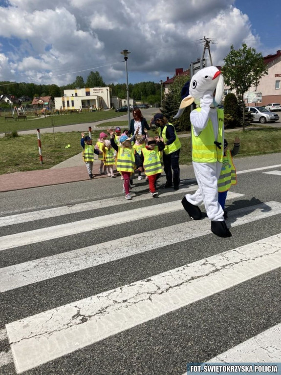 Policjanci uczyli przedszkolaków bezpieczeństwa na drodze [zdjęcia]