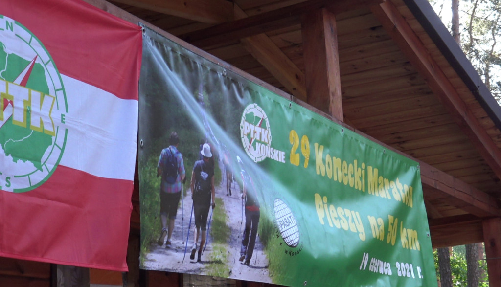 Najwytrwalsi piechurzy wyruszyli na trasę maratonu z Sielpi [wideo, zdjęcia]