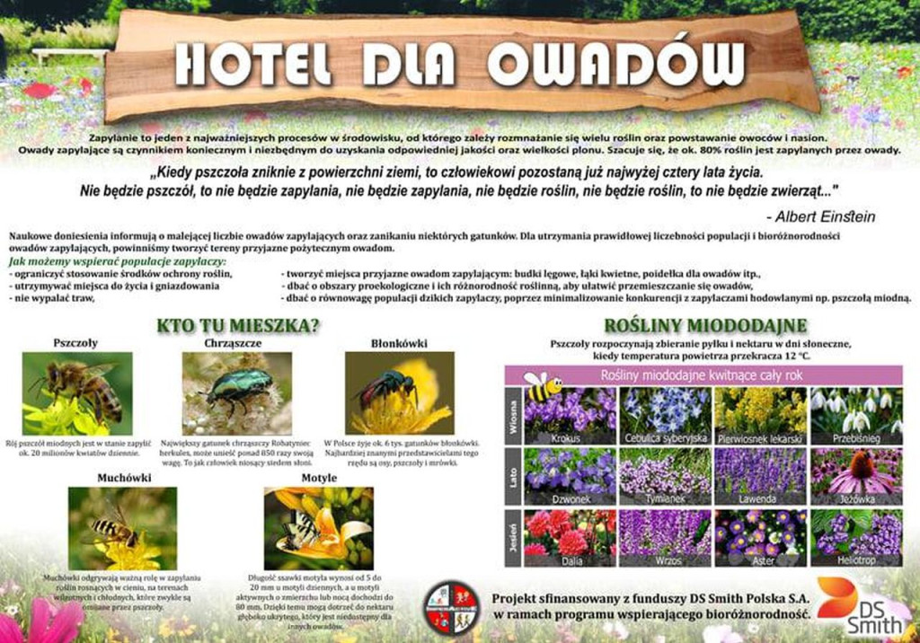 W Górnikach i Smykowie stanęły `Hotele dla owadów` [zdjęcia]