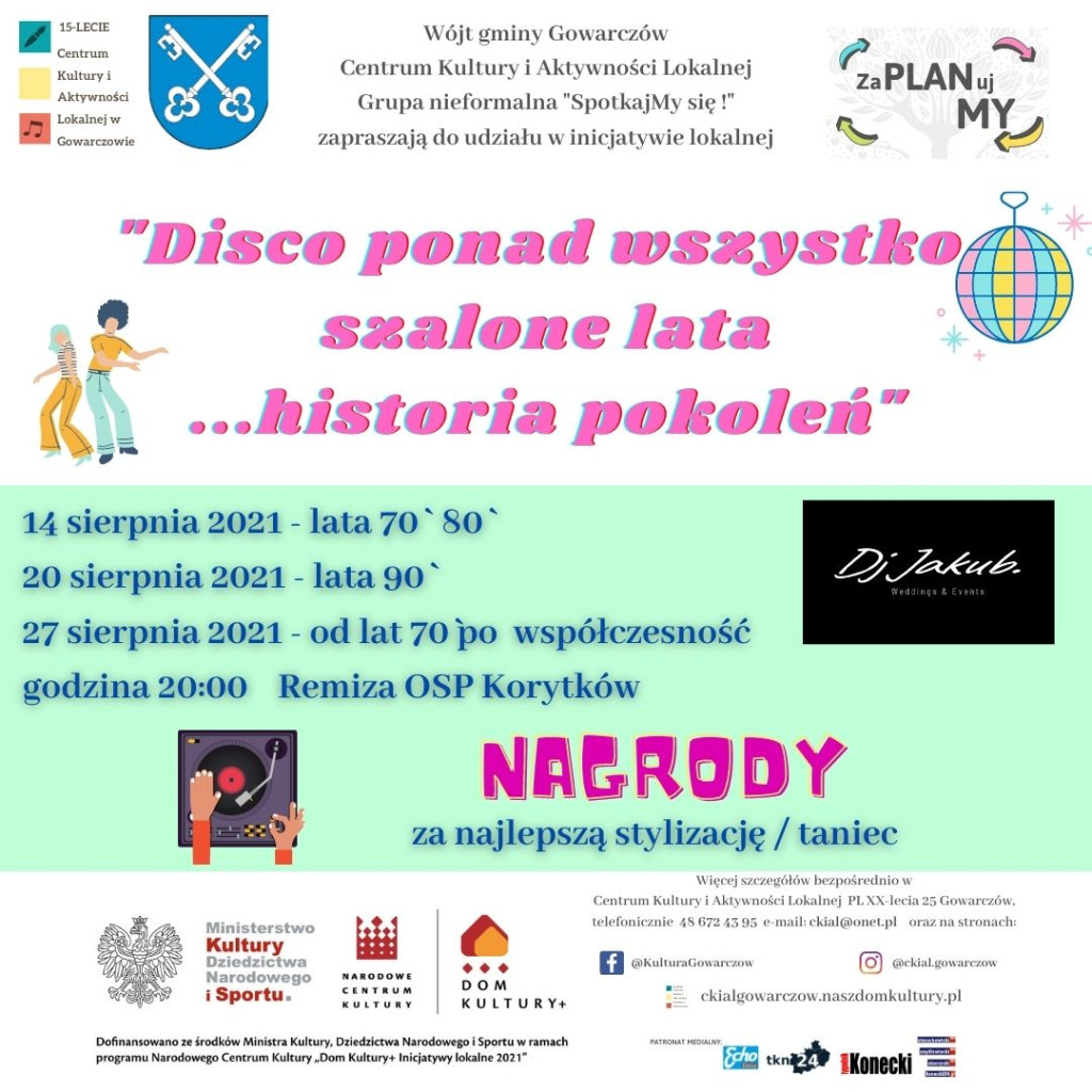 Kino plenerowe, zabawa taneczna i inne atrakcje w ramach projektu `Zaplanujmy`