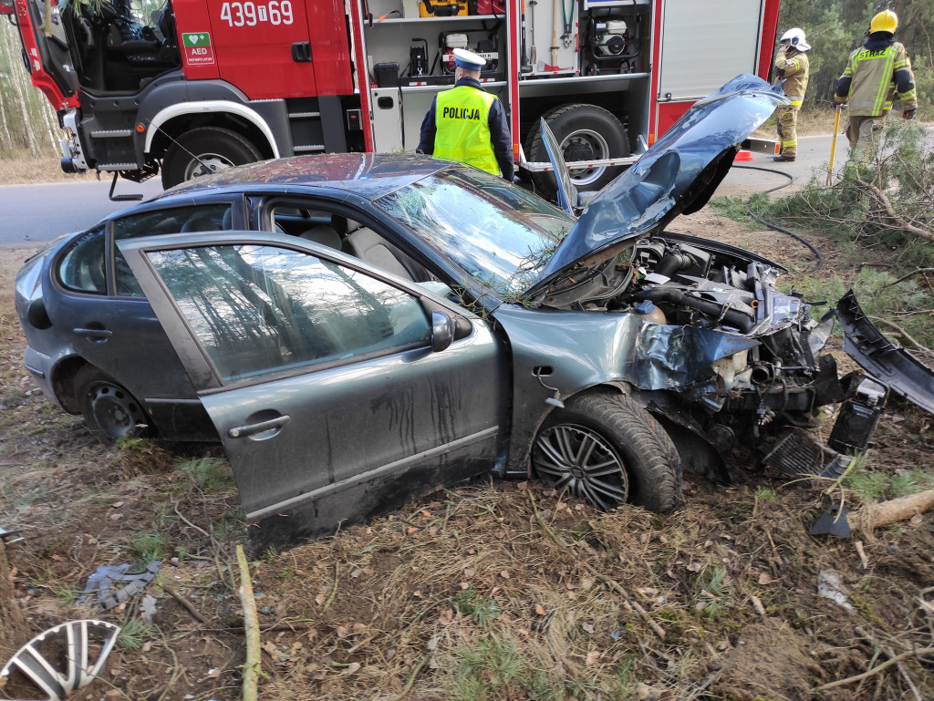 Wypadek w Mościskach Małych. Kierująca w szpitalu [zdjęcia]