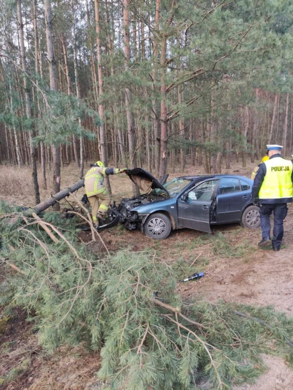 Wypadek w Mościskach Małych. Kierująca w szpitalu [zdjęcia]