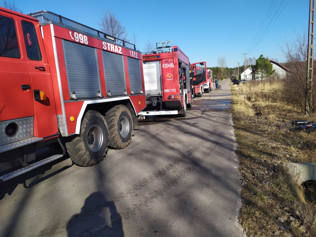 Pożar pustostanu w miejscowości Luta [zdjęcia]