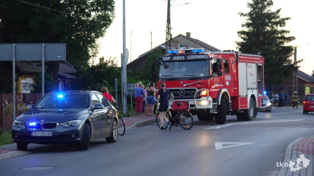 Wypadek motocykla w Czermnie. Dwie osoby poszkodowane [zdjęcia]