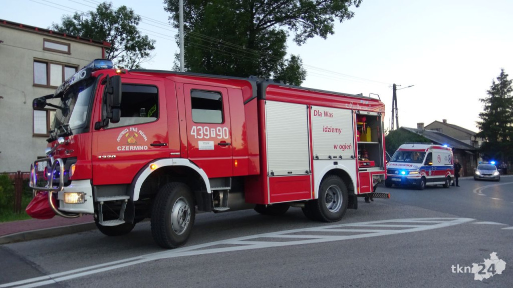 Wypadek motocykla w Czermnie. Dwie osoby poszkodowane [zdjęcia]