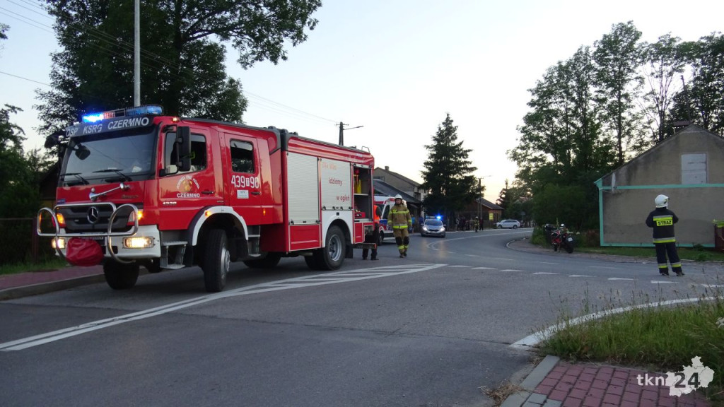 Wypadek motocykla w Czermnie. Dwie osoby poszkodowane [zdjęcia]