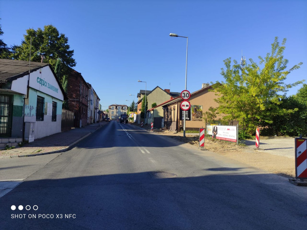 Prace drogowe na ulicy Kazanowskiej w Końskich