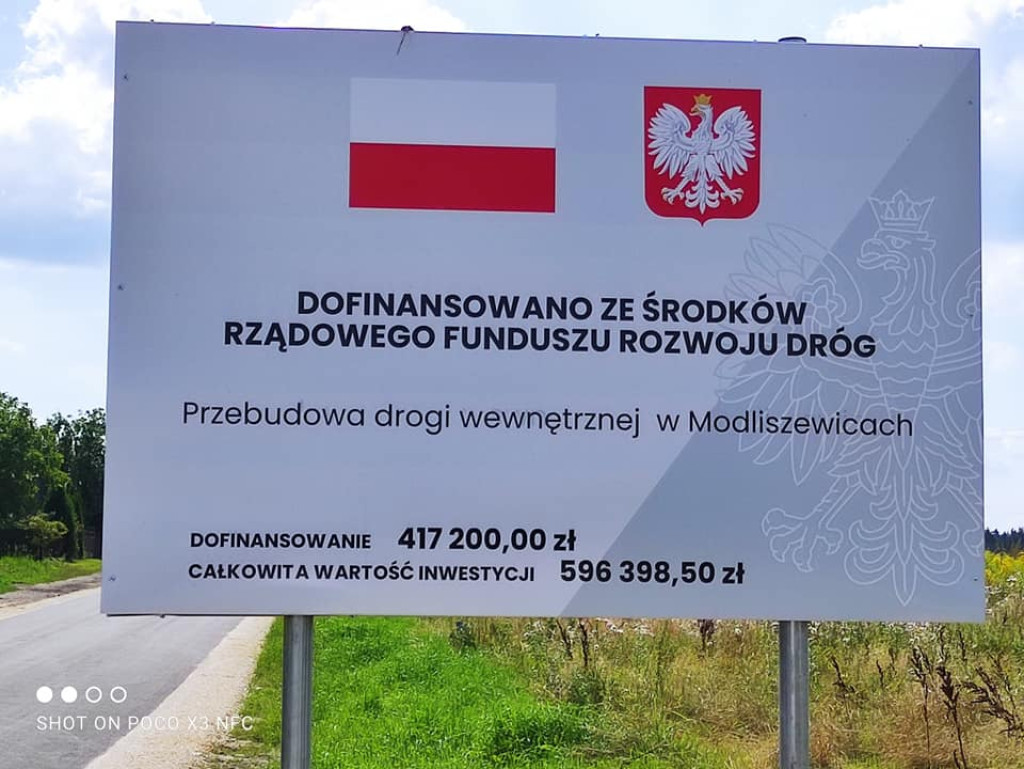 Droga wewnętrzna w Modliszewicach oddana do użytku