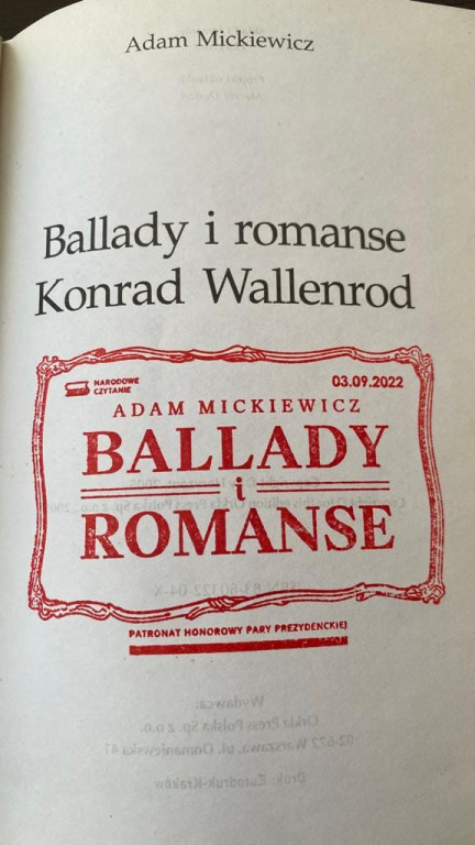 Narodowe Czytanie ballad Mickiewicza w Stąporkowie [zdjęcia]