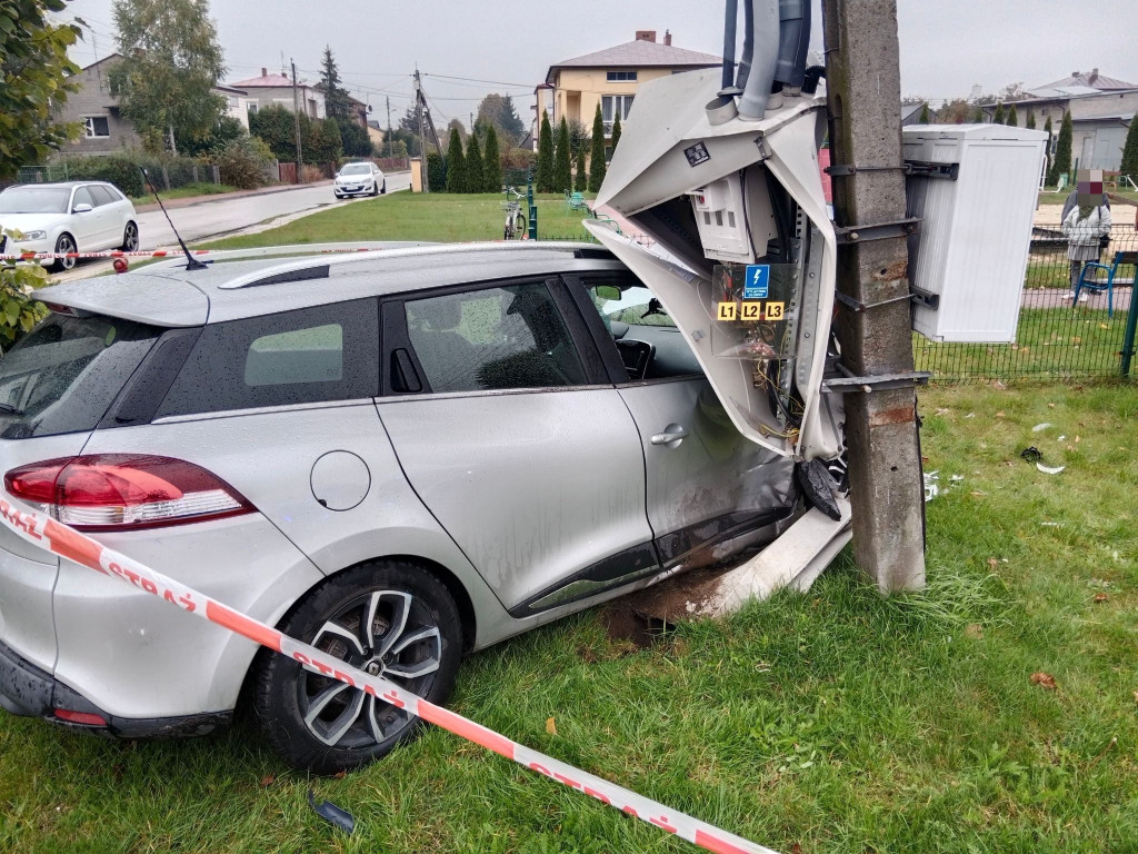 Zderzenie volkswagena z renault w Radoszycach