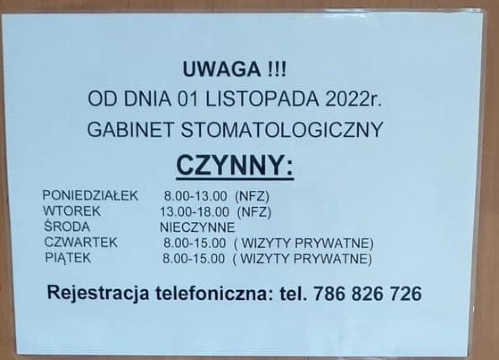 Gabinet stomatologiczny w Fałkowie jest już czynny